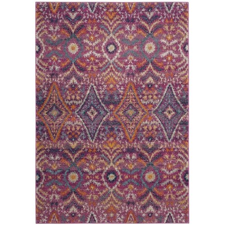 Safavieh Madison Medium Rectangle Area Rug Fuchsia & Multicolor - 5 ft.-1 in. x 7 ft.-6 in. MAD610M-5